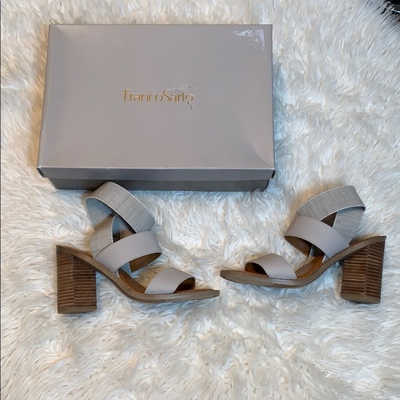 FRANCO SARTO DEAR BLOCK SANDAL in GREY/TAUPE - Picture 15 of 16